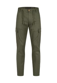 INDICODE - Leinenhose Cargo Leonardo - Army