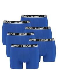 HEAD® - Herren Boxershort, 6er Pack - Basic, Baumwoll Stretch, einfarbig - Anthrazit/Gelb