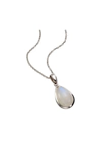 jamelli - Halskette 925/- Sterling Silber 1 Mondstein 7,34ct. - weiß