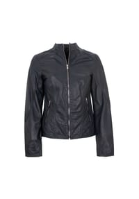 JILANI - Damen Lederjacke Lammnappa navy - navy