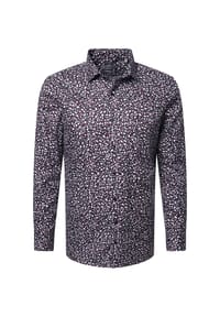 pierre cardin - Hemd Kent mit floralem Muster - Winetasting