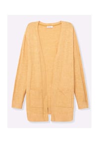 sheego - Strickjacke - ocker-meliert