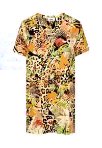 elanza - Dress Leo - orange/schwarz