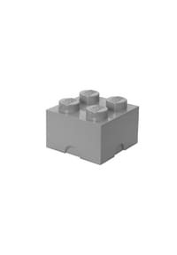 LEGO® - LEGO Aufbewahrungsbox Storage Brick 4 - Medium Stone Grey, Kunststoff, 25 x 25 cm - 