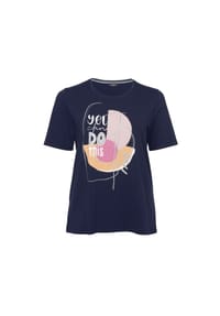 VIA APPIA -DUE- - T-Shirt mit Rundhalsausschnitt - dunkelblau multicol