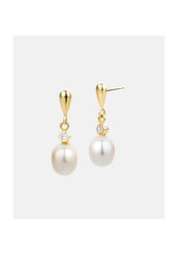 Diamant L'eternel - Ohrringe mit Zirkonia, 585 Gelbgold - gold
