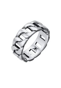 KUZZOÍ - Ring Herren Chunky Chain Look Cool Trend 925 Silber - Gold