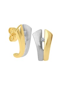 MONCARA - Damen Ohrstecker, 375 Gold, 2 Diamanten zus. ca. 0,05 Karat - Gelbgold