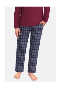 TOM TAILOR - Schlafanzughose, Baumwolle, für Herren - 634 BLAU DK. KARO