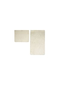 ZELLERFELD - Elegance WC-Set - 2-teiliges Badematten-Set mit geometrischer Struktur - Beige 60 x 100 cm