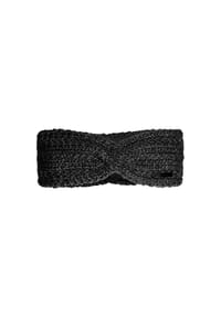 CAPO - Stirnband, verschlungen Strick, Fleecefutter - aluminium