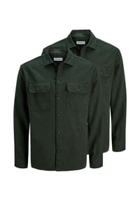 JACK & JONES - Hemdjacke / Overshirt 2er Pack Charge - Beige / grün