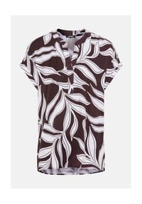 olsen - Shirtbluse, Split-Neck, für Damen - 60099 DARK BROWN