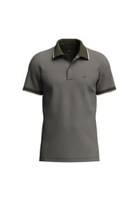 FYNCH-HATTON® - Polo, 2-Tone, piquee, 719  DARK KHAKI, L - 113  PALE YELLOW