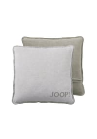 JOOP! - Kissenhülle - UDF Doubleface, 50x50 cm, Logo - Beige