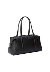 Calvin Klein HARDWARE EMBLEM PEBB - Schultertasche, Kunstleder, Reißverschluss, für Damen - UB1  BLACK