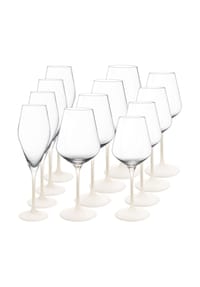 Villeroy & Boch Wein- und Sektgläser Set Manufacture Rock Blanc 12er Set weiß-transparent - MANUFACTURE ROCK - weiß-transparent