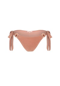 MODA MINX - Bikini Hose Lumiere Amour mit seitlicher Bindung und Steinbesatz - Candy Pink