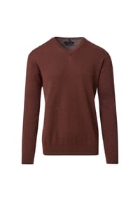 CASAMODA - Strickpullover, V-Ausschnitt, Rippbündchen, für Herren - 496 ORANGE