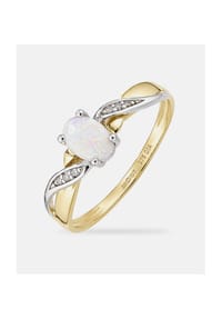Diamant L'eternel - Ring, mit Opal, 375 Gelbgold - gold
