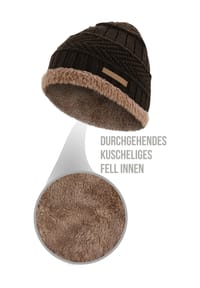 normani® - Winter Fellmütze Kebili - Braun/Braun