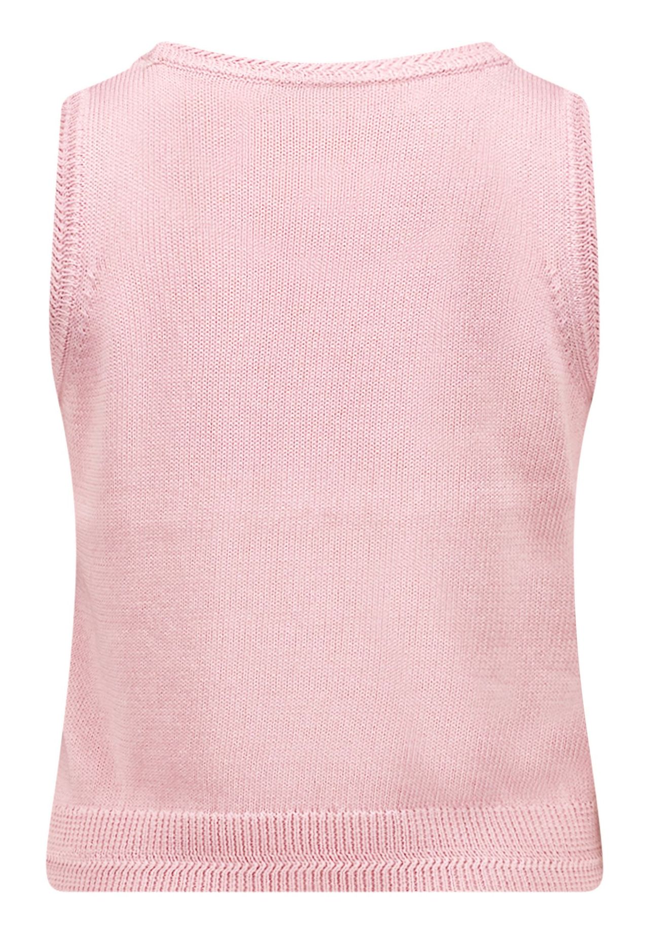 Cartoon Pullunder, U-Ausschnitt, FüR Damen, Rosa, 42