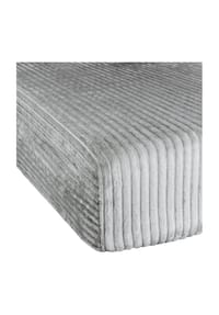 Aspero® - Spannbettlaken aus Streifen-Flanell Parana - Dunkelgrau