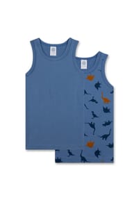 Sanetta - Unterhemd, 2er-Pack, Baumwolle-Stretch-Mix, für Kinder - 5499 NAVY