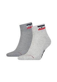 Levi's® - Base Sneakersocken, 2er-Pack, Rippbündchen, für Herren - 006 GREY COMBO