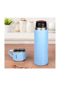 GRÄWE® - Isoflasche 450 ml, grau, matt THERMOHOME - Dunkelblau