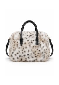 collezione alessandro® - Handtasche Ewok aus kuschelweichem Material - schwarz