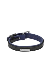 FOSSIL EVERETT - Fossil Everett Color Pop Lederarmband in Mitternachtsblau und Schwarz, JA7316998 - Schwarz