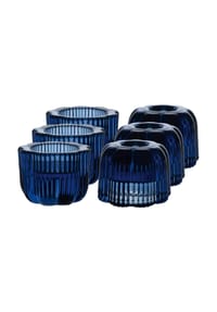 Villeroy & Boch 2in1-Kerzenständer Fleur ø 6,3 cm 6er Set blau - FLEUR - blau