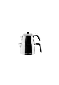 ALMINA® - Harmony Teekanne aus hochwertigem 18/10-Edelstahl - 1L/2L, Induktionsgeeignet - Silber 17 x 22 cm