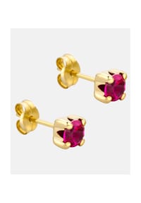 Diamant L'eternel - Ohrringe, mit Rubin, 375 Gelbgold - gold