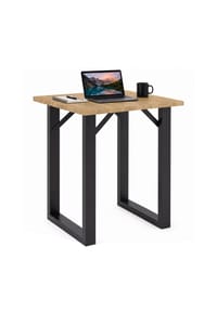 VCM. - Bartisch 80x80 cm, Tresen, Stehtisch, hoher Tisch, Bartresen, Hochtisch - Xona - Schwarz / Anthrazit