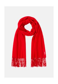 olsen - Schal mit Fransen - True Red
