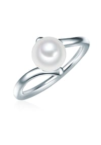 VALERO PEARLS - Damen Ring aus 925/- Sterling Silber in Silber mit Süßwasser-Zuchtperle - silber
