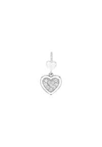 amor Herz - Motivanhänger für Damen, 925 Sterling Silber, Zirkonia synth. | Herz - Silber