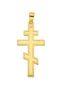 Adelia's - Damen Gold Schmuck 585 Gold Kreuz Anhänger - gold