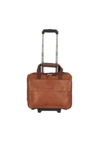 HAROLD'S - 2-Rollen Businesstrolley Leder 40 cm Laptopfach - cognac/braun