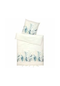 LOBERON - Bettwäsche Grosmagny creme/blau - creme/blau