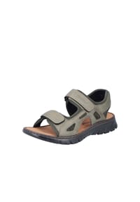 rieker - Trekkingsandalen, Klettverschluss, Komfortweite, für Herren - OLIVE/MOOS