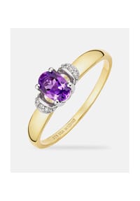 Diamant L'eternel - Ring, mit Amethyst, 375 Gelbgold - gold