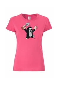 LOGOSHIRT® - New Girls T-Shirt Der Kleine Maulwurf - Juhu - grey-melange