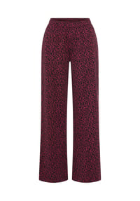 s.Oliver - Schlafanzug-Hose Leo Love, Gummibund, für Damen - 21949 BORDEAUX AOP