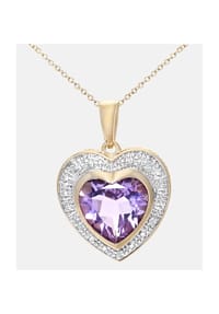Diamant L'eternel - Kette mit Anhänger, mit 0.02 ct Diamant, 375 Gelbgold - gold