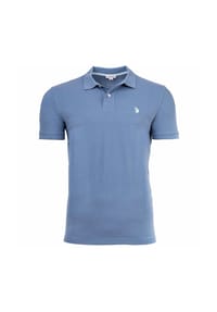 U.S. POLO ASSN. - Herren Poloshirt - Carded Piquet, Logo-Stickerei, Baumwolle - Beige
