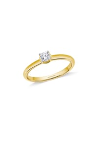 MONCARA - Damen Ring, 585er Gold, 1 Diamant ca. 0,30 Karat - Gelbgold