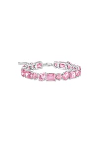Thomas Sabo - Heritage Pink Tennisarmband mit 20 pinkfarbenen Steinen - pink, silberfarben